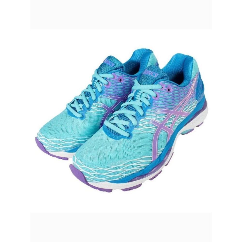 Excellent Condition ASICS GEL Nimbus 18 Womens 7 US 38 Medium Running Shoes Blue